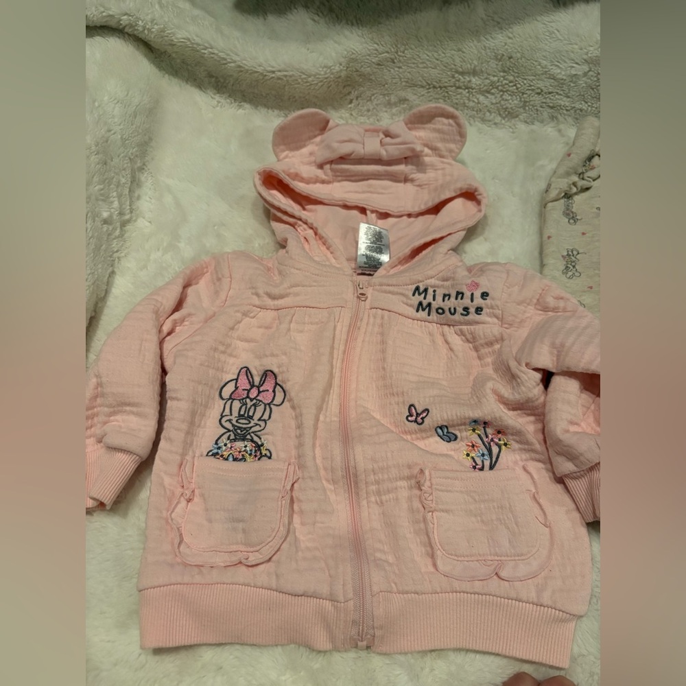 🌸5/$50🌸Disney Pink Minnie Mouse Three-Piece Baby Outfit - Picture 2 of 5